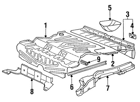 1988 Volkswagen Fox Rear Body & Floor