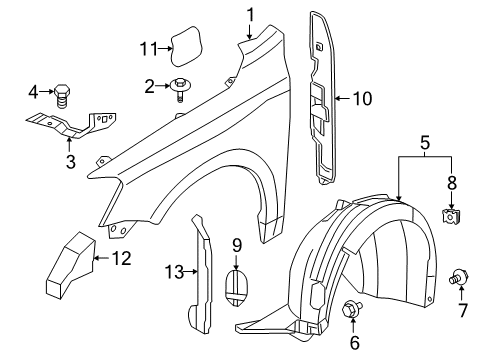 2017 Volkswagen Jetta Fender & Components