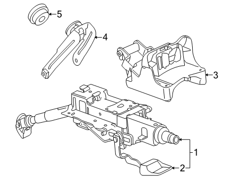 2016 Volkswagen Eos Steering Column & Wheel, Steering Gear & Linkage Diagram 2