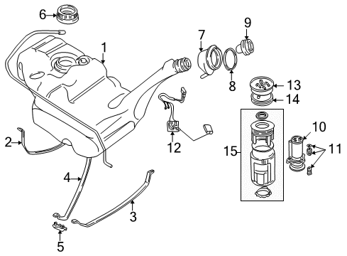 1993 Volkswagen EuroVan Fuel Sender Unit Diagram for 701-919-671