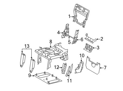 2009 Volkswagen Routan Third Row Seats Diagram 6