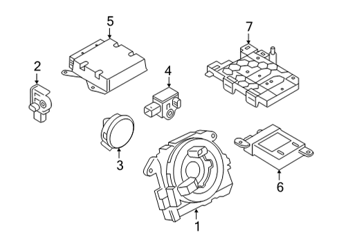 2021 Volkswagen Golf Air Bag Components Diagram 2