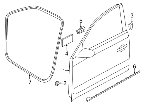 2019 Volkswagen Passat Front Door
