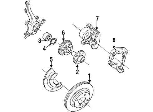 1990 Volkswagen Corrado Front Brakes
