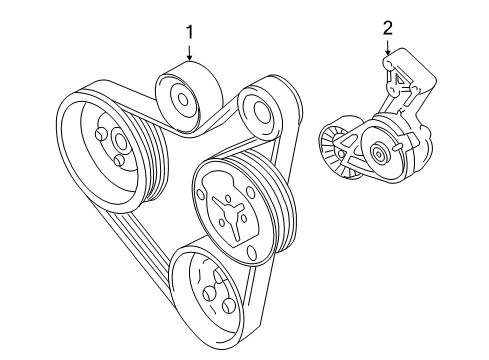 2005 Volkswagen Beetle Belts & Pulleys, Maintenance Diagram 4