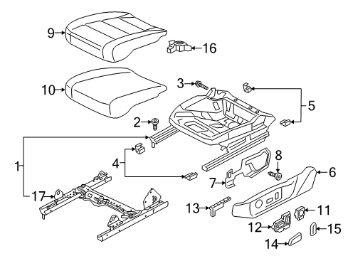 2022 Volkswagen Arteon Passenger Seat Components