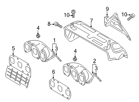 2015 Volkswagen Touareg Exhaust Manifold