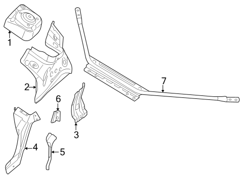 2023 Volkswagen ID.4 Structural Components & Rails