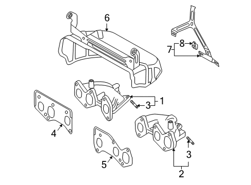 2008 Volkswagen R32 Exhaust Manifold
