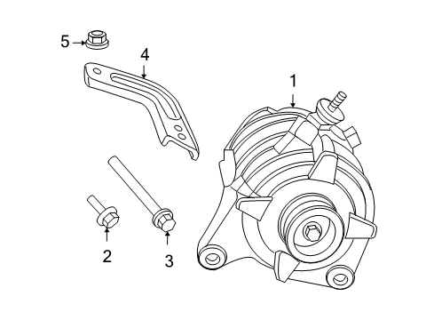 2009 Volkswagen Routan Alternator Diagram for 7B0-903-015-B