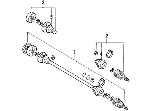 1992 Volkswagen Cabriolet Axle Shaft - Front