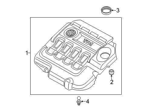 2015 Volkswagen Passat Engine Appearance Cover
