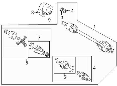 2024 Volkswagen Atlas Drive Axles - Front