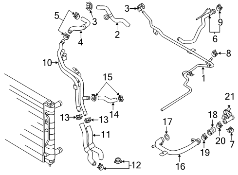 2012 Volkswagen Jetta Hoses, Lines & Pipes Diagram 6