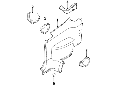 1998 Volkswagen Cabrio Interior Trim - Quarter Panels