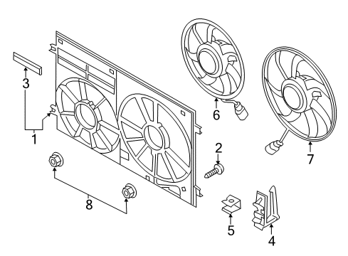 2017 Volkswagen Jetta Cooling System, Radiator, Water Pump, Cooling Fan Diagram 3