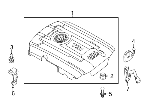 2022 Volkswagen Jetta Engine Appearance Cover