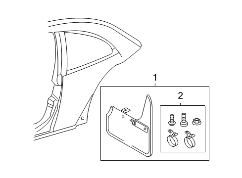 2002 Volkswagen Beetle Exterior Trim - Quarter Panel