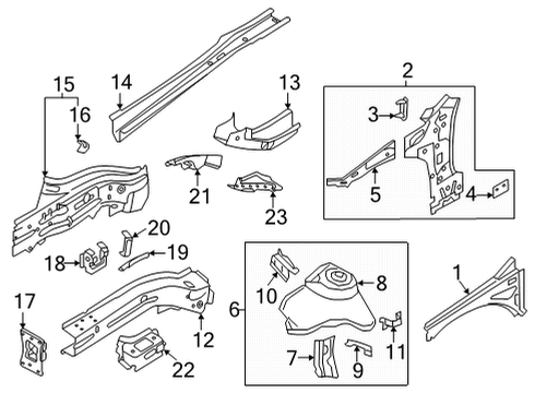 2024 Volkswagen GTI Structural Components & Rails