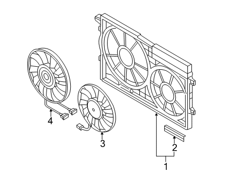 2009 Volkswagen Jetta Cooling System, Radiator, Water Pump, Cooling Fan Diagram 1