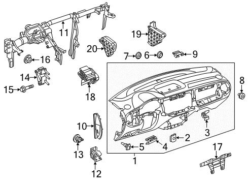 2019 Volkswagen Beetle Cluster & Switches, Instrument Panel