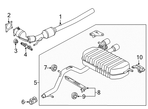 2013 Volkswagen Golf R Exhaust Components