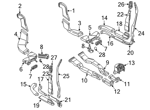 2004 Volkswagen Phaeton Ducts Diagram 2