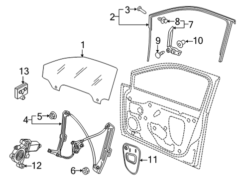 2020 Volkswagen Golf Window Channel Diagram for 5GM-837-432-G-5AP