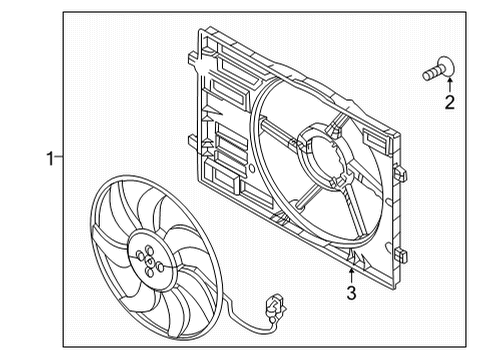 2021 Volkswagen Golf Cooling System, Radiator, Water Pump, Cooling Fan