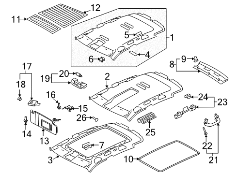 2016 Volkswagen Tiguan Interior Trim - Roof