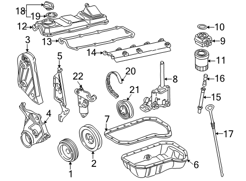 2002 Volkswagen Cabrio Engine Parts, Mounts, Cylinder Head & Valves, Camshaft & Timing, Oil Pan, Oil Pump, Crankshaft & Bearings, Pistons, Rings & Bearings
