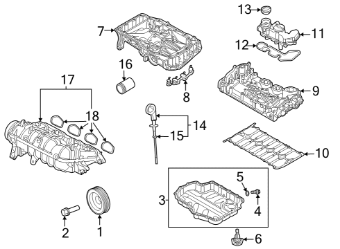2023 Volkswagen Jetta Engine Parts & Mounts, Timing, Lubrication System Diagram 1