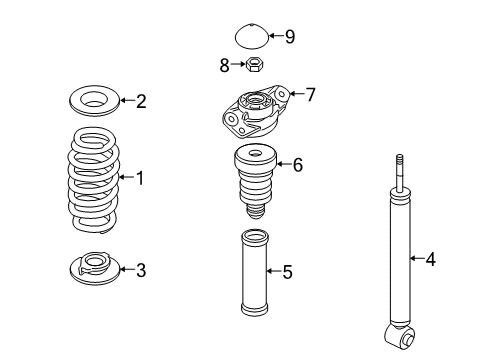 2010 Volkswagen CC Shocks & Components - Rear Diagram 1