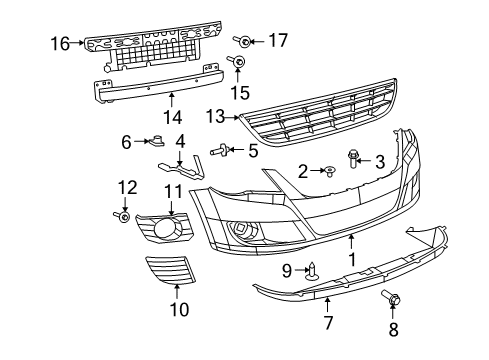 2012 Volkswagen Routan Front Bumper