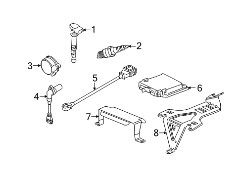 2007 Volkswagen Touareg ECM Holder Diagram for 7L6-907-627
