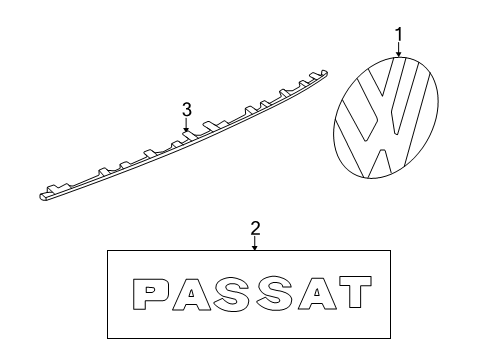 2021 Volkswagen Passat Exterior Trim - Trunk