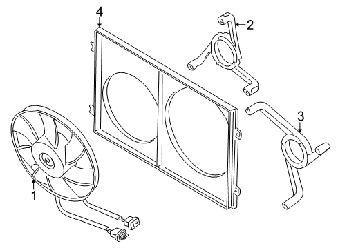 2003 Volkswagen Golf Cooling System, Radiator, Water Pump, Cooling Fan Diagram 1
