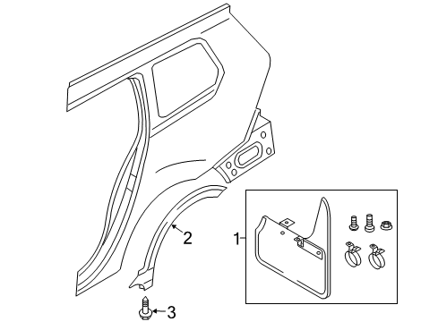 2019 Volkswagen Golf Alltrack Exterior Trim - Quarter Panel