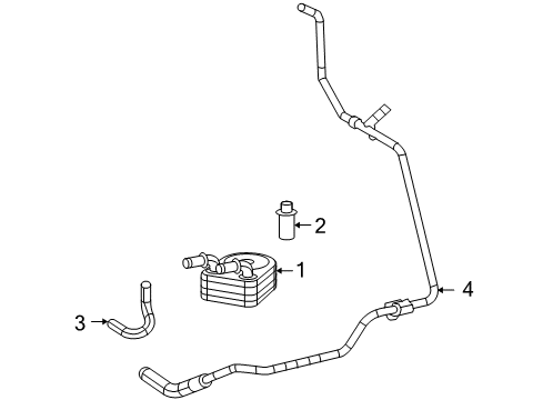 2009 Volkswagen Routan Oil Cooler Diagram for 7B0-117-021-A