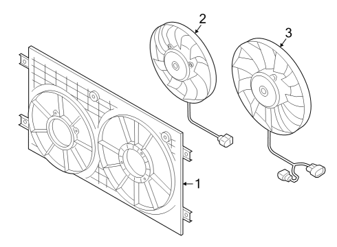 2022 Volkswagen Arteon Cooling System, Radiator, Water Pump, Cooling Fan