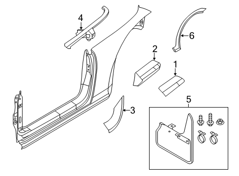 2016 Volkswagen Beetle Exterior Trim - Quarter Panel