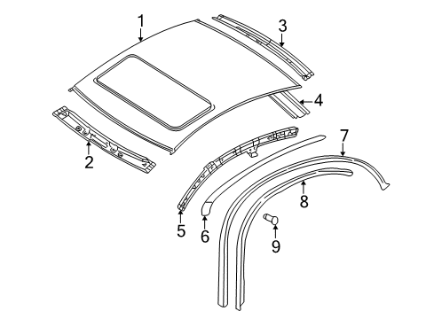 2002 Volkswagen Passat Roof & Components, Exterior Trim