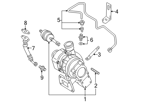 2005 Volkswagen Passat Turbocharger, Engine Diagram 2