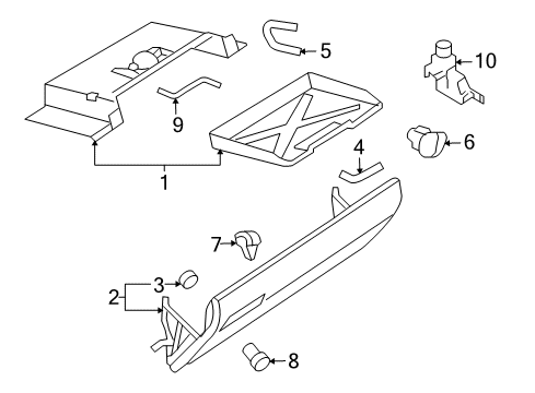2009 Volkswagen Touareg Glove Box