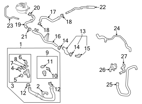 2024 Volkswagen Atlas Cross Sport Pipe Diagram for 06Q-121-085-F