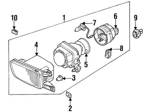 1997 Volkswagen Golf Fog Lamps