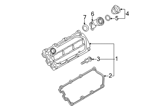 2011 Volkswagen Touareg Valve & Timing Covers Diagram 2
