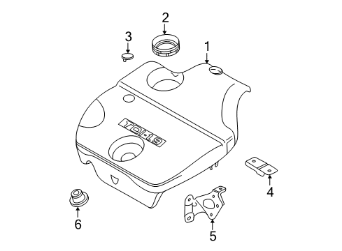 2002 Volkswagen Beetle Engine Appearance Cover