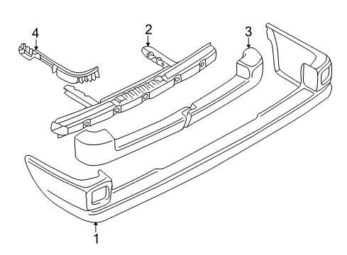 2000 Volkswagen EuroVan Rear Bumper