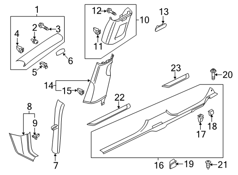 2021 Volkswagen Passat Interior Trim - Pillars